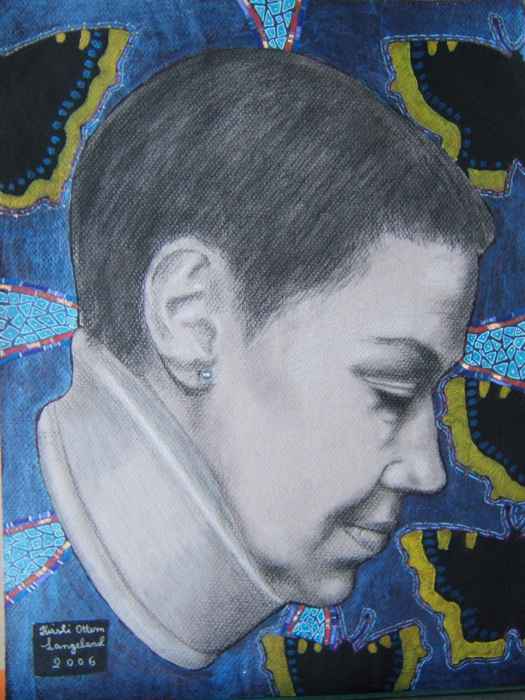 Selfportrait with cervical collar and mourning cloaks